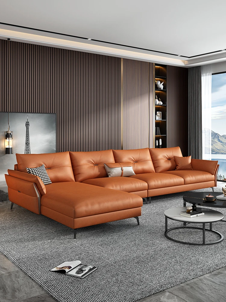 

Italian minimalist science and technology cloth sofa living room light luxury modern simple household