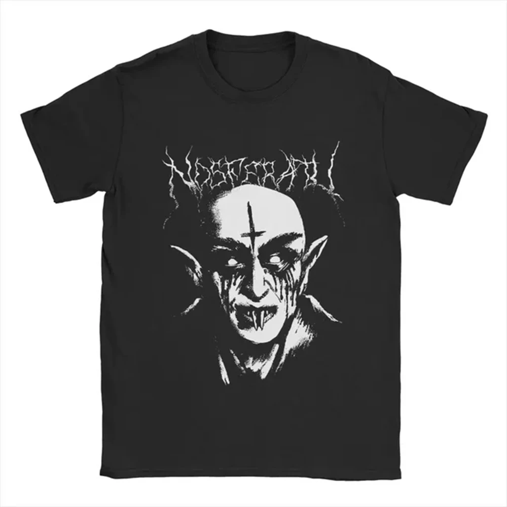 Черные металлические мужские футболки Nosferatu модные с короткими рукавами и
