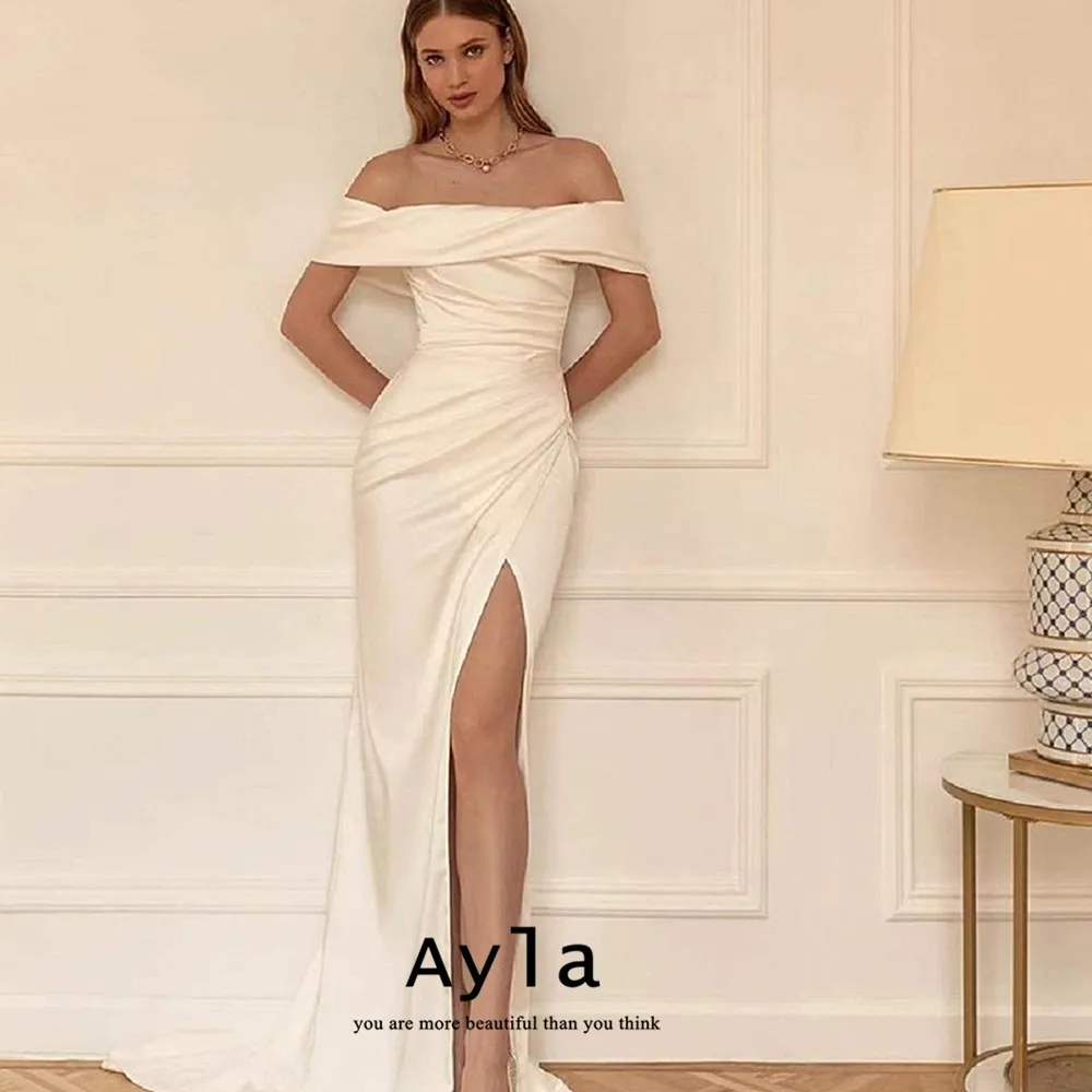 

Very Luxury Fabric Grace Off the Shoulder Wedding Dress French Grace Bridal Sweep Train Gowns Bridal Dress Vestidos De Novia