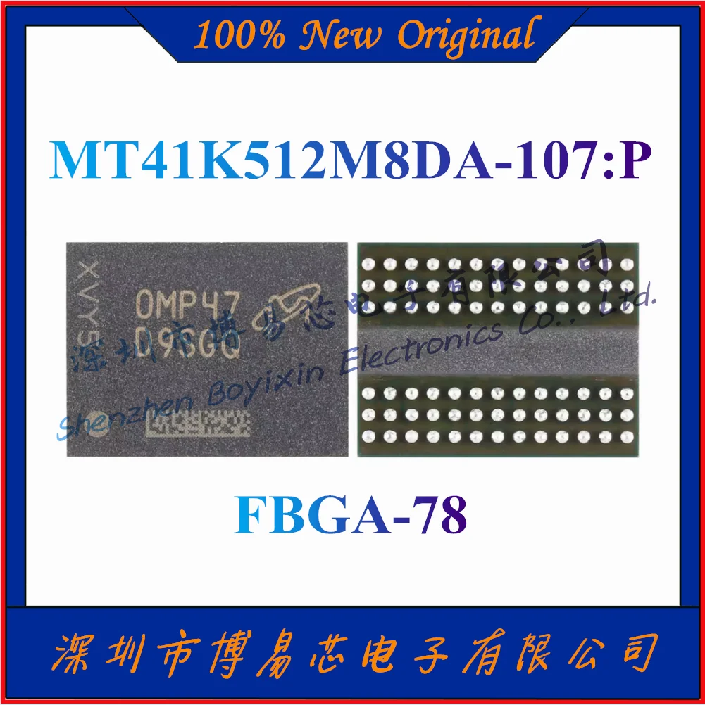 

NEW MT41K512M8DA-107:P Original authentic 4Gb DDR3L SDRAMN memory chip 。FBGA-78