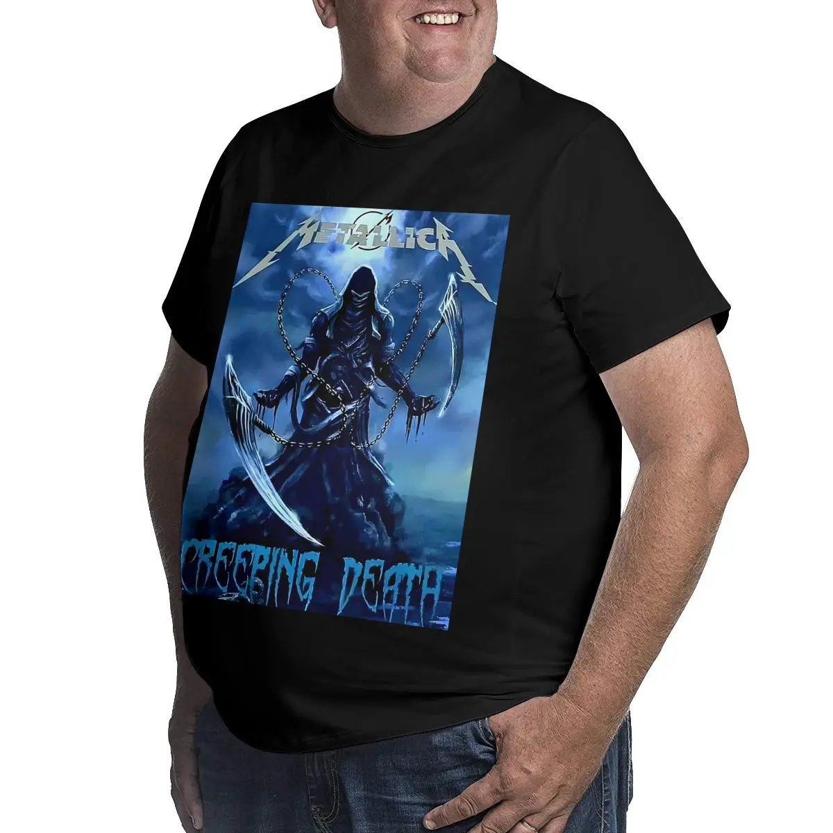 Мужская футболка большого размера с коротким рукавом M-Metallica удобная и стильная