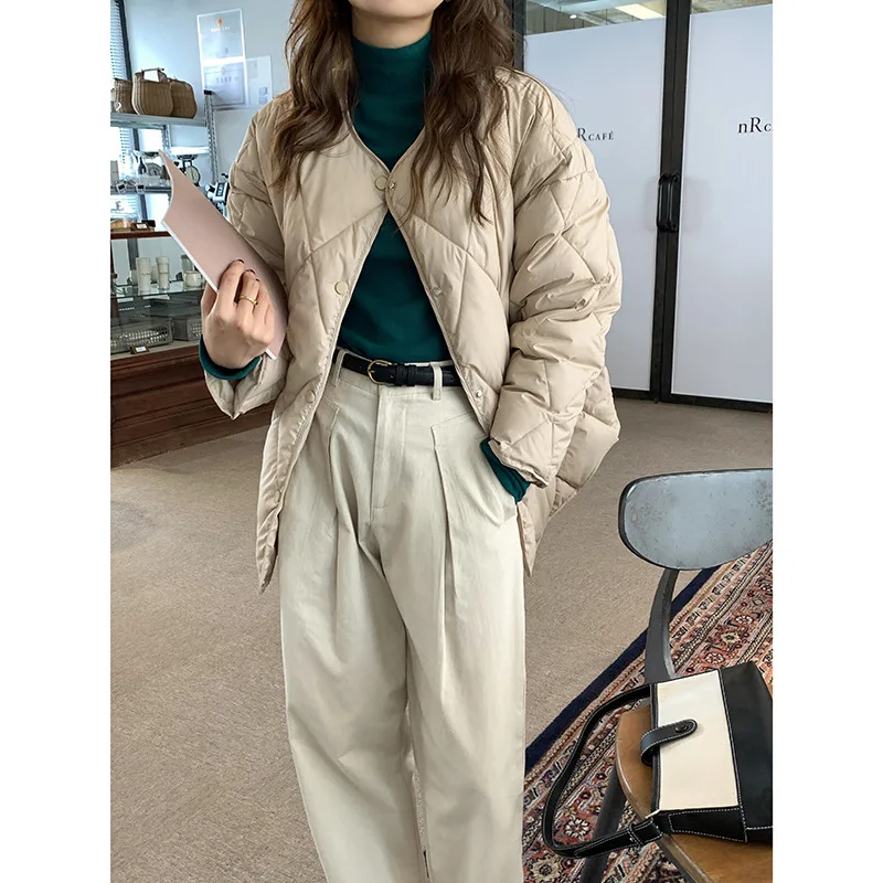 Ringer Cotton Clothes Female 2022 Winter Korean Version of Loose Warm Cotton Clothes Small People Cotton Jacket Jacket