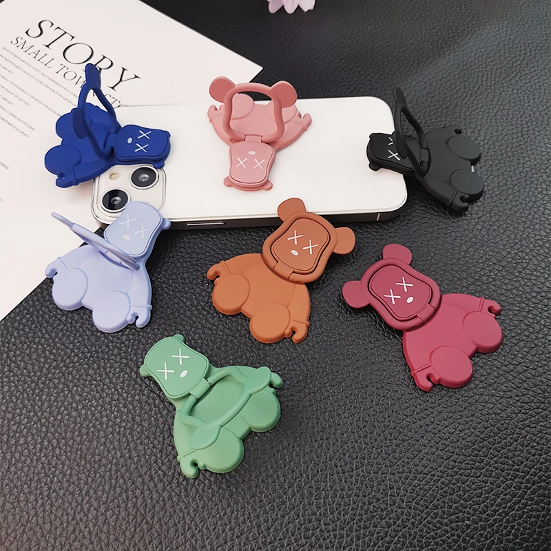

Personality Creative Bear Finger Buckle Mobile Phone Shell Universal Back Sticker Support Paste Mobile Phone Buckle Ring Bracket