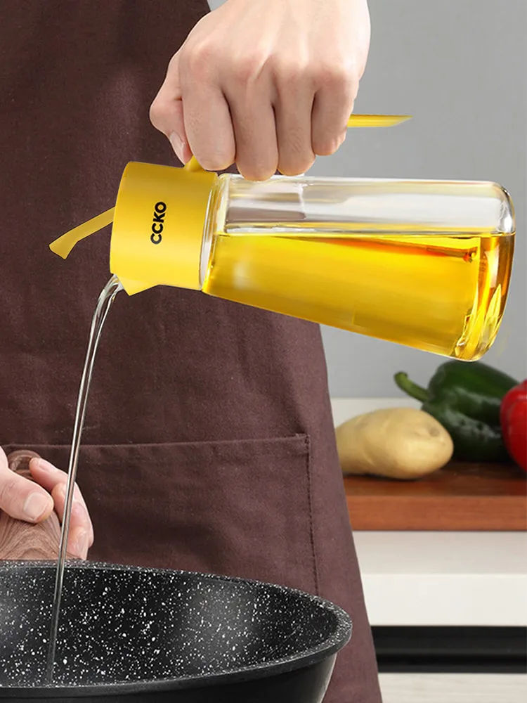 

Кухонный кувшин для уксуса, стеклянный кувшин для масла, автоматическое открытие, бытовая бутылка, масло и уксус, мед, контейнер для оливков...