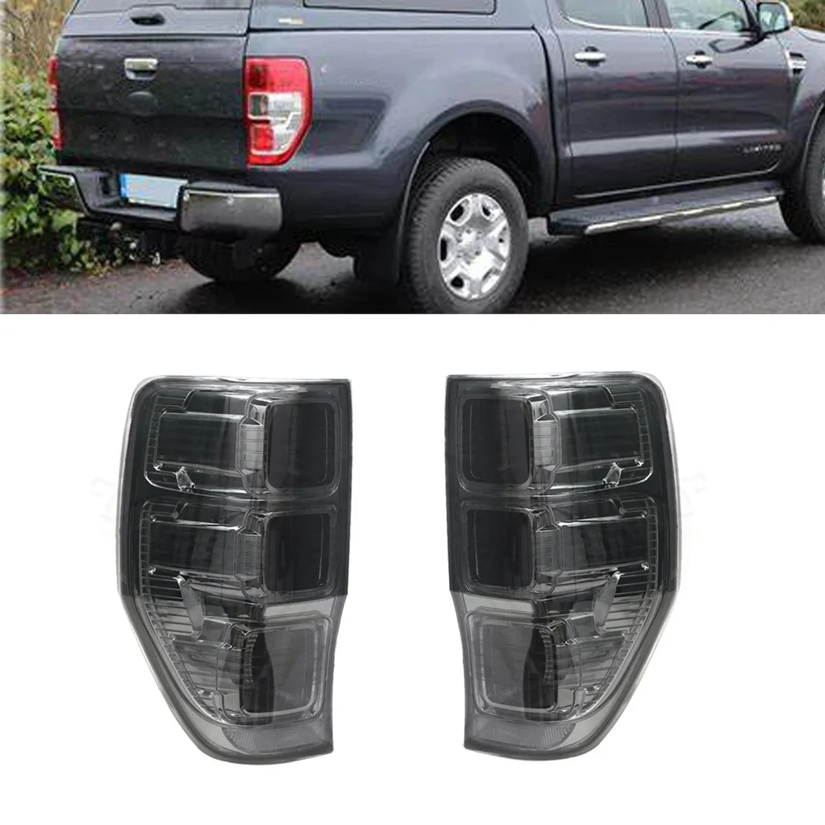 1 пара дымчатый задний фонарь стоп-сигнал для Ford Ranger Ute PX XL XLS XLT 2011-2020 сигнальная