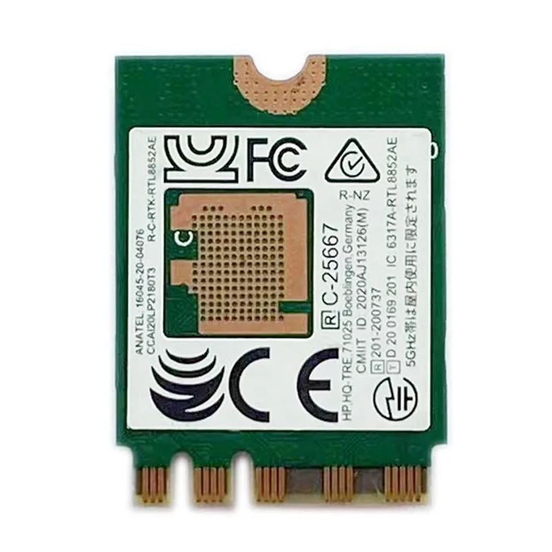 Фото Беспроводная сетевая карта NN 2026 Rtl8852Ae M34026 001 Wi-Fi 6 двухдиапазонная 2.4G/5G 802.11ac/ax MU-MIMO Bluetooth 5.2 для настольных ПК и ноутбуков №2