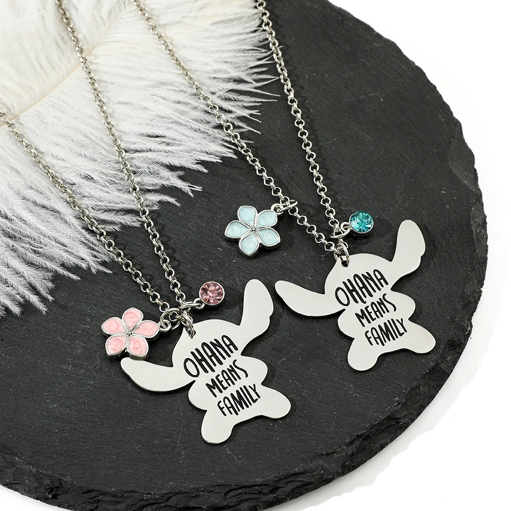 

Ожерелье с мультяшным стичем, подвеска из нержавеющей стали, ожерелье с кристаллами, классические ювелирные изделия, подарки для мальчиков и девочек