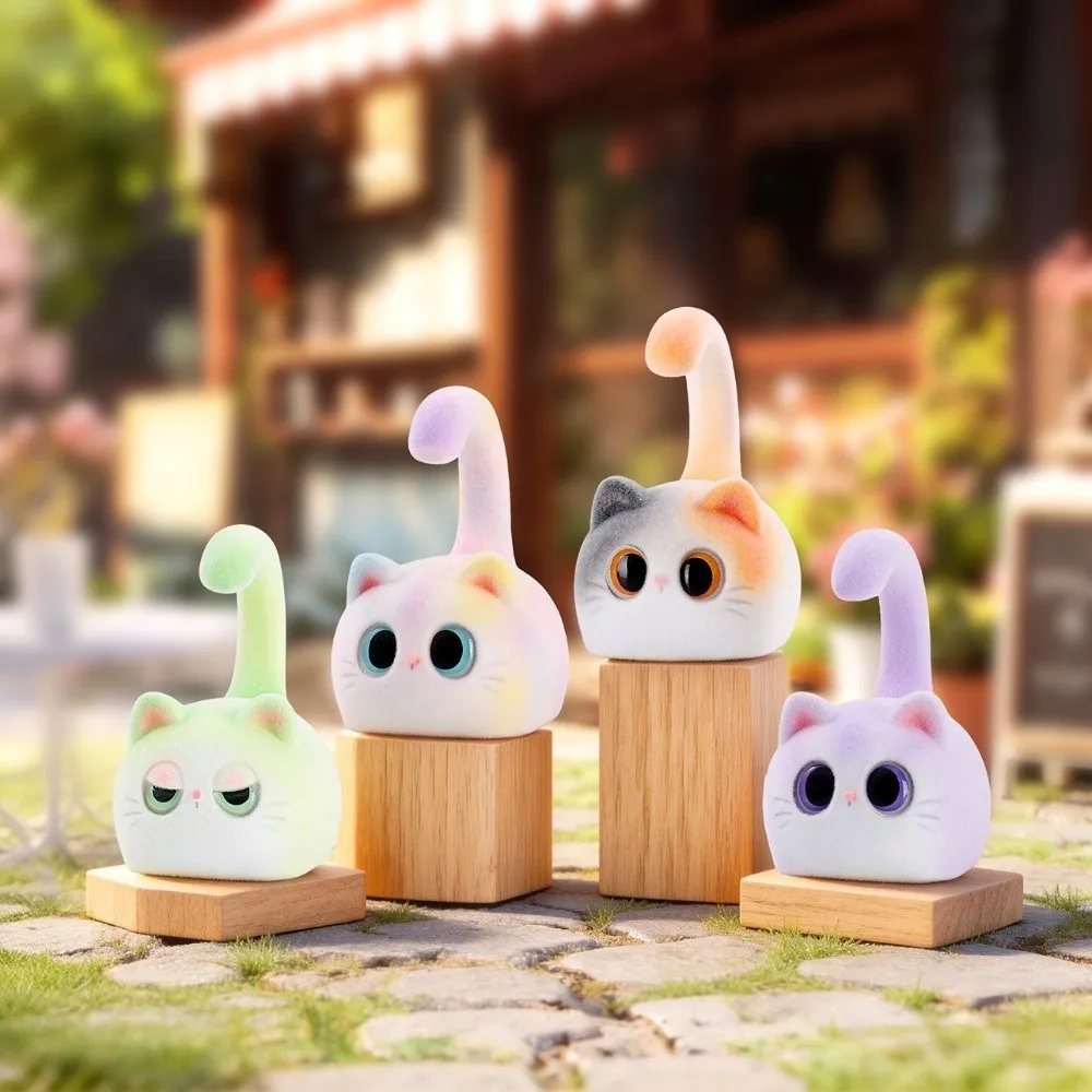 Фото Новая серия Honey Cats: Сюрприз-боксы из смолы, милые фигурки, красочные мультяшные украшения для рабочего стола, подарок на день рождения №3