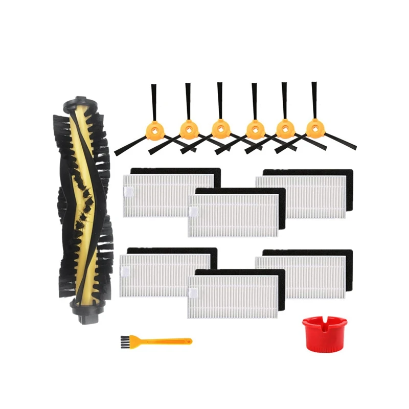 

Replacement Accessory Kit Filter Main Brush Side Brush for Ecovacs DEEBOT N79S N79 Robotic Vacuum Cleaner Filter+Brush