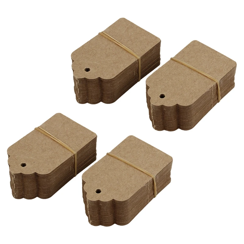 

200X Rustic 40Mmx70mm Scalloped Kraft Paper Card,Blank Brown Tag,Wedding Favour,Gift Tag,DIY Tag,Luggage Tag Small
