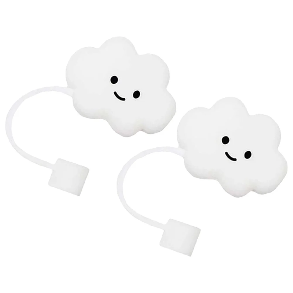 

Straw Drinking Plugs Caps Tips Cover Cap Reusable Covers Dust Lids Toppers Party Rubber Straws Tip Anti Cloud Cartoon Silicone
