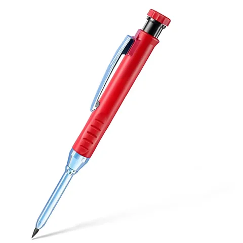 Solid Carpenter Pencil Built-in Sharpener for Deep Hole 2B Lead Core Mechanical Pencil Scribing Marking Woodworking Tool