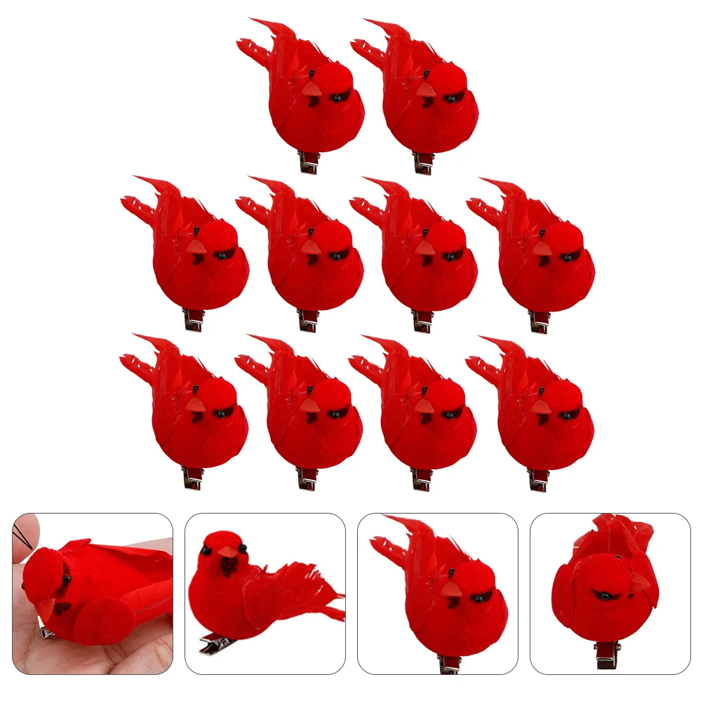 

Christmas Ornaments Hanging Tree Birds Bird Decoration Pendants Cardinal Decor Diy Supplies Decorative Piecependant Feathered