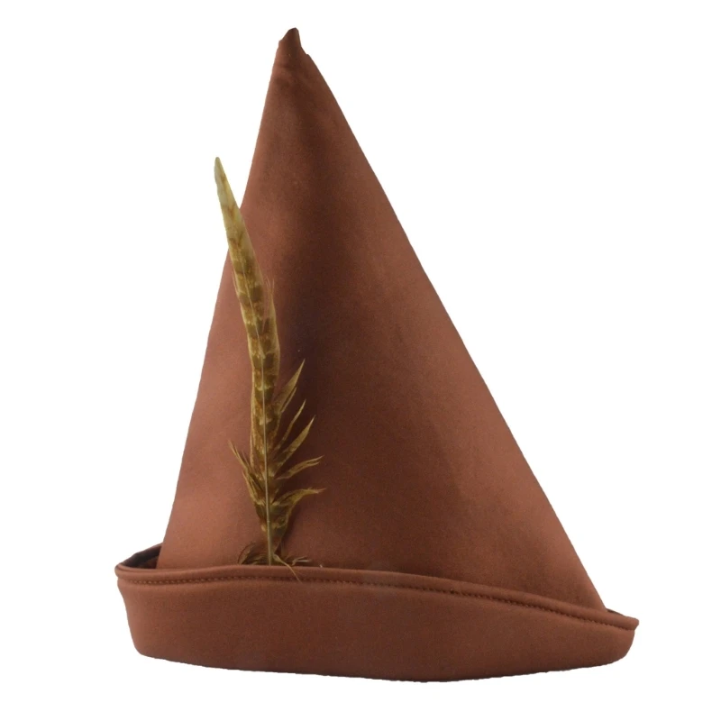 

Ethnic Feather Hat Festival Masquerade Pointed Hat for Girls Performances