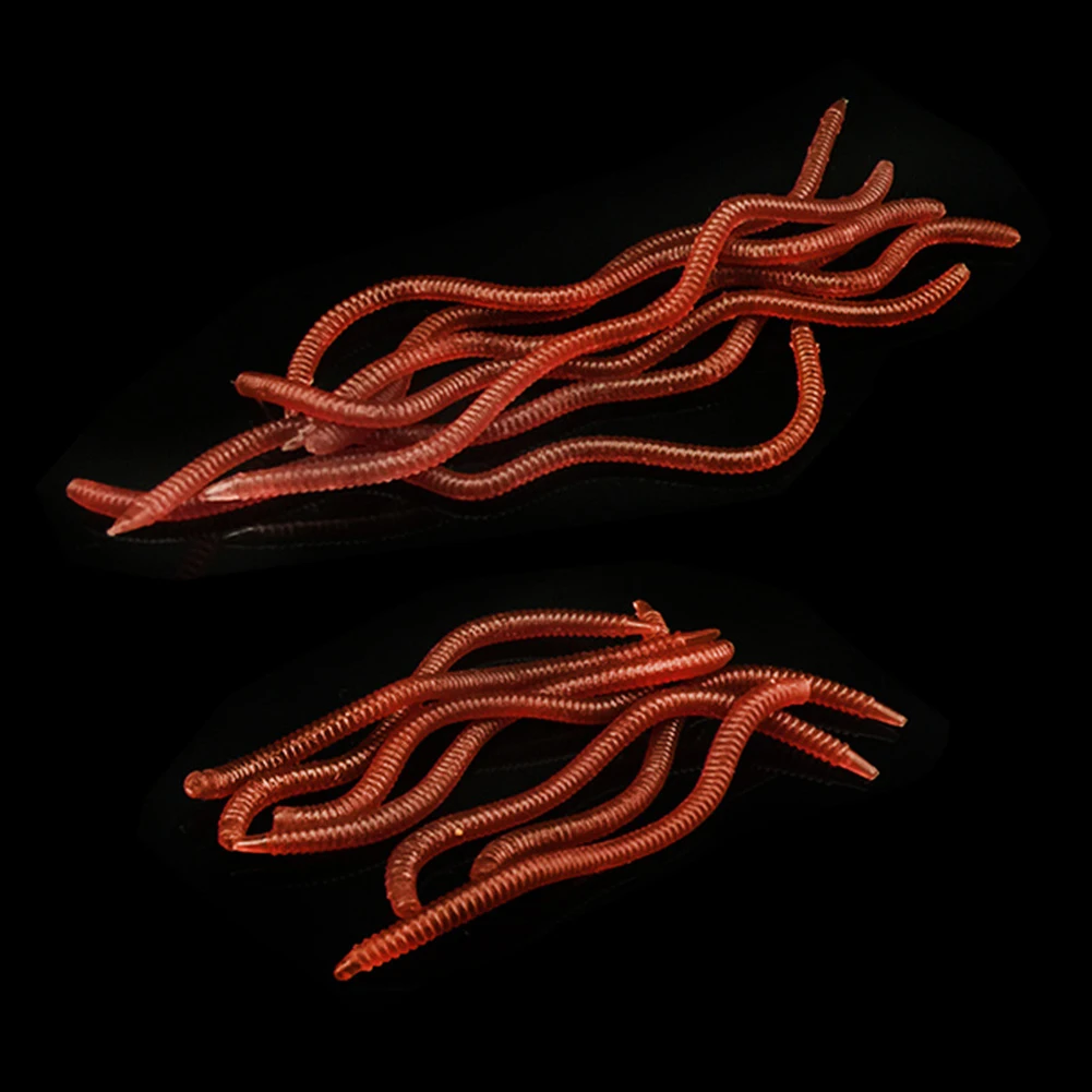 

Simulation Earthworm Artificial Lure 20pcs 8cm/10cm 9.7x5.2x1.3cm Fishing Fishing Hook Lures PET Swimbaits Durable