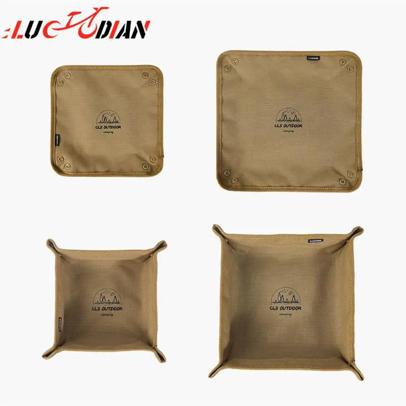 

One Buckle Deformation Storage Pallet Square Texture Organization Tray Oxford Cloth Folding Organization Tools Portable