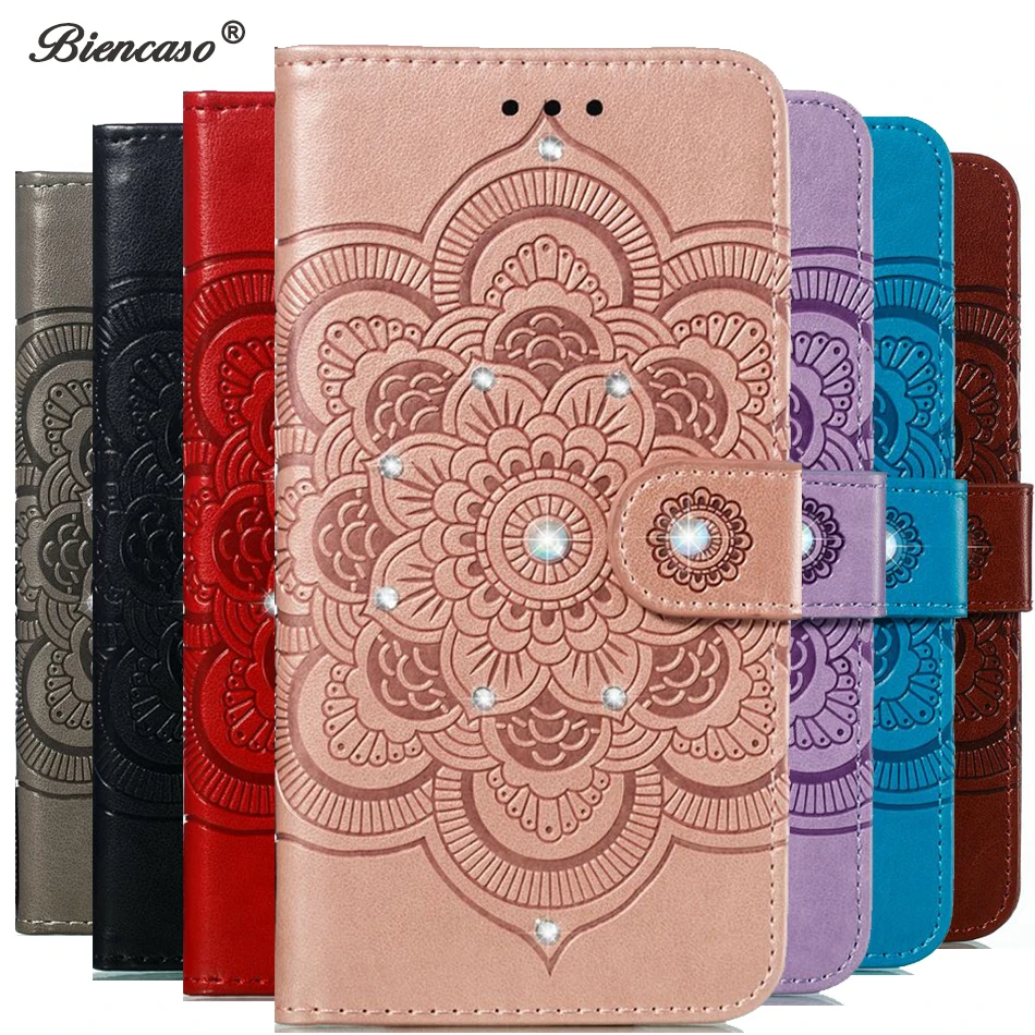 

Diamond 3D Mandala Cover For iPhone 7 8 Plus XS Max Leather Wallet Flip Cases iPhone 11 Pro Max X XR SE 2020 12 Phone Bags Coque