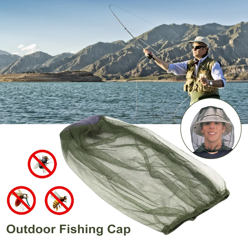 

Anti Mosquito Insect Fishing Cap Fishing Hat Bug Mesh Head Net Face Protector Fishing Hats Garden Tools For Outdoor Accessories