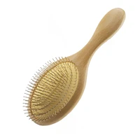 paddle beech metal needle wig hairbrush cushion massage dot steel tip detangling hair brush hairdressing salon tool for 3a to 4c