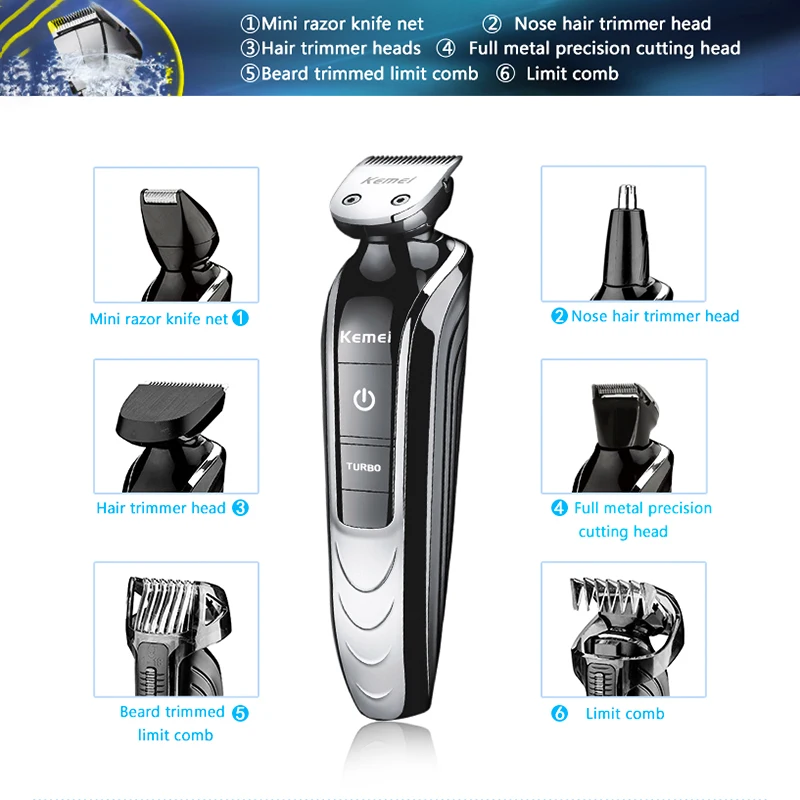 5 In1 Washable Electric Hair Trimmer For Men Shaver Nose Beard Trimer Professional Hair Clipper Hair Cutting Machine Haircutter enlarge
