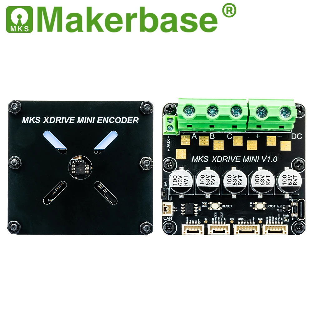 Контроллер бесщеточного серводвигателя Makerbase MKS XRIVE MINI ODrv V3.6 со встроенным драйвером FOC AS5047P высокой точности для роботов, ЧПУ, 3D-принтеров (art.: 3920da2fdfe02) - 3920da2fdfe02