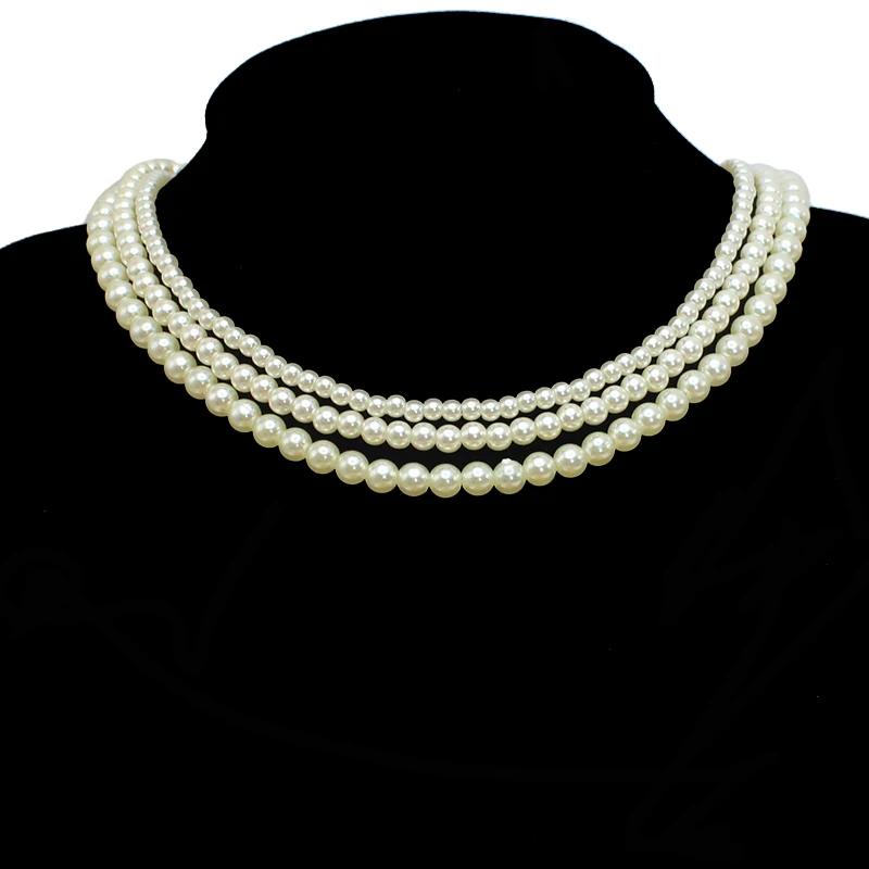 4-6 мм бежевое ожерелье с подвеской из искусственного жемчуга для женщин