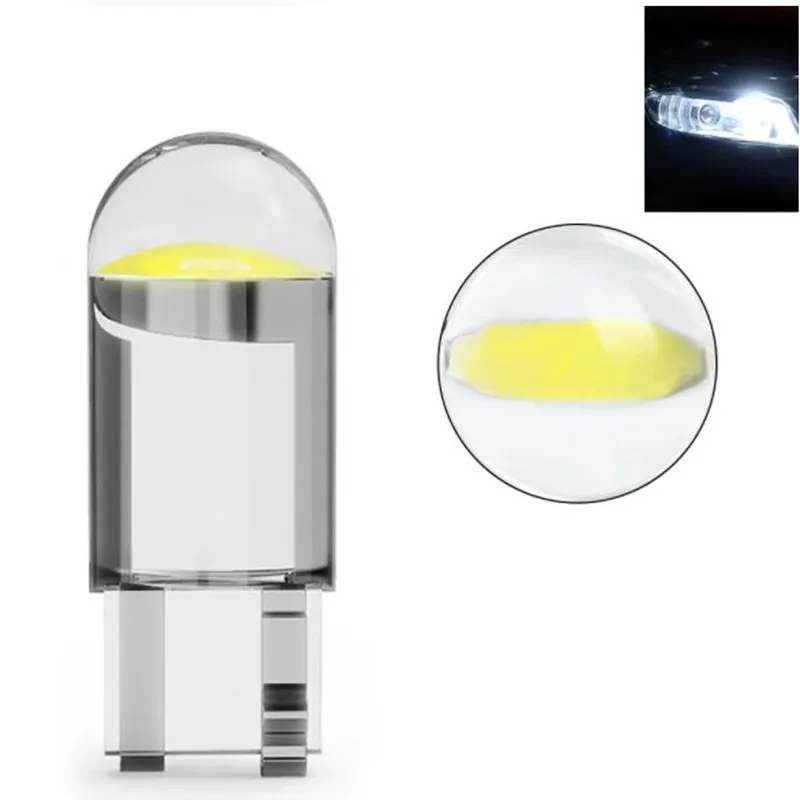 

5 шт. W5W стеклянная оболочка Cob Светодиодная лампа для автомобиля DAIHATSU Terios Sirion Yrv Charade Mira
