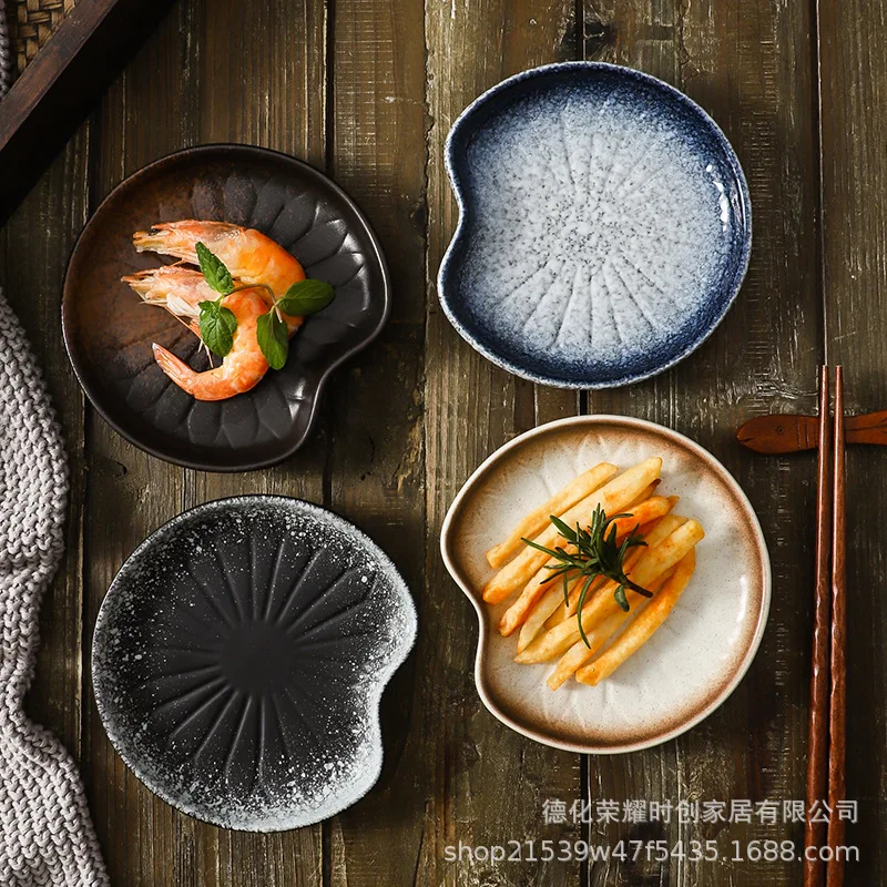 

Japanese bone spitting plate creative household Nordic ceramic tableware dessert plate snack plate tea plate snack plate
