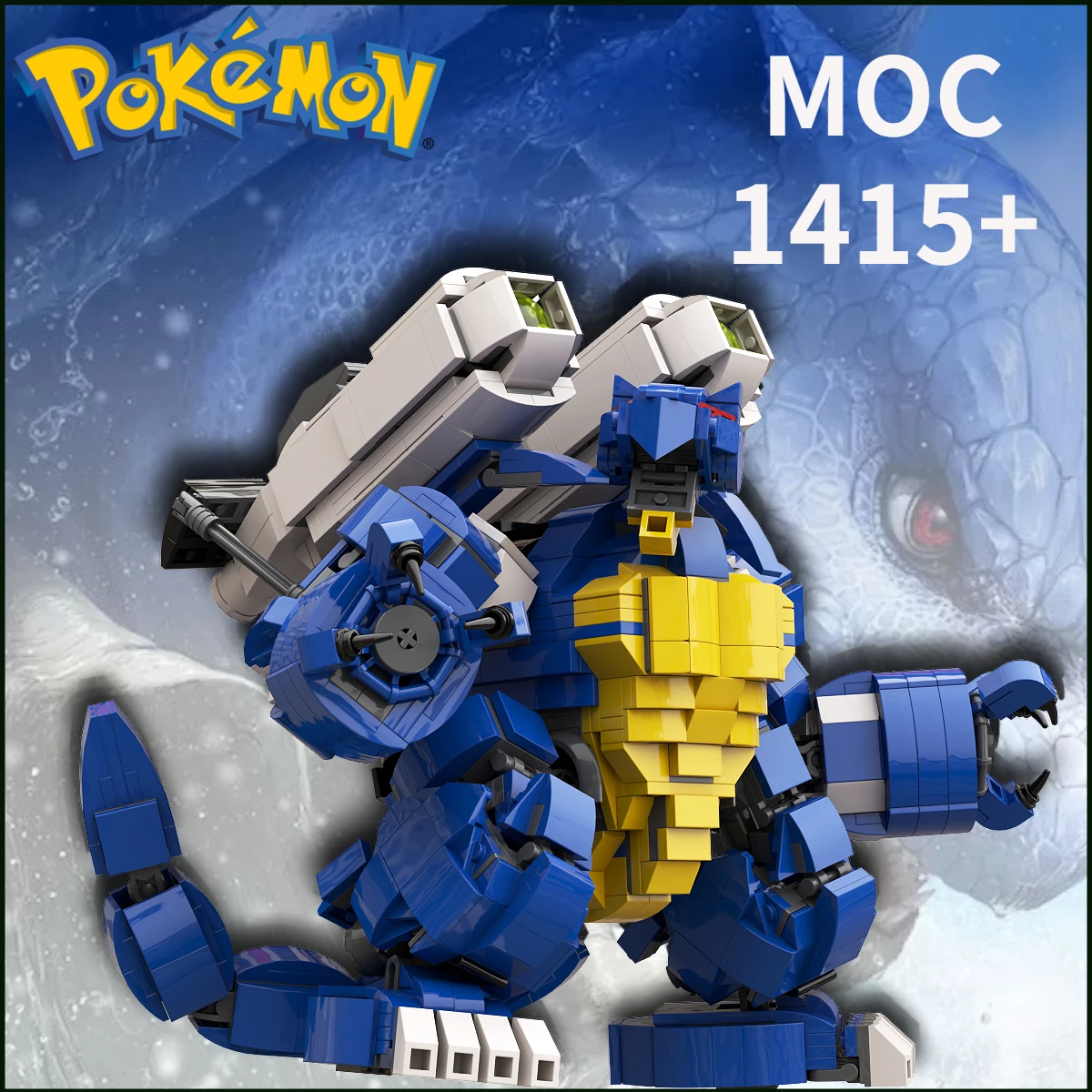 

MOC Blocks 1415+Pcs Pokemon Blastoise Manned Mech Original Assembled Building Blocks Action Figures Toy Gift Collection Hobby