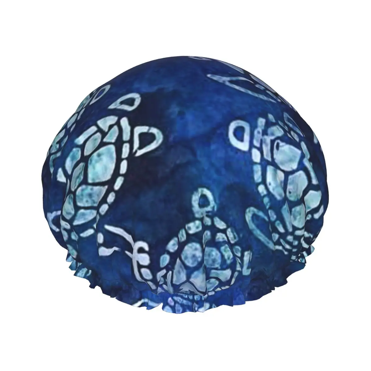

Sea Turtles Waterproof Shower Cap with Elasticized Hem Reversible Design for Shower Sleeping Bonnet Cap for All Hair Lengths