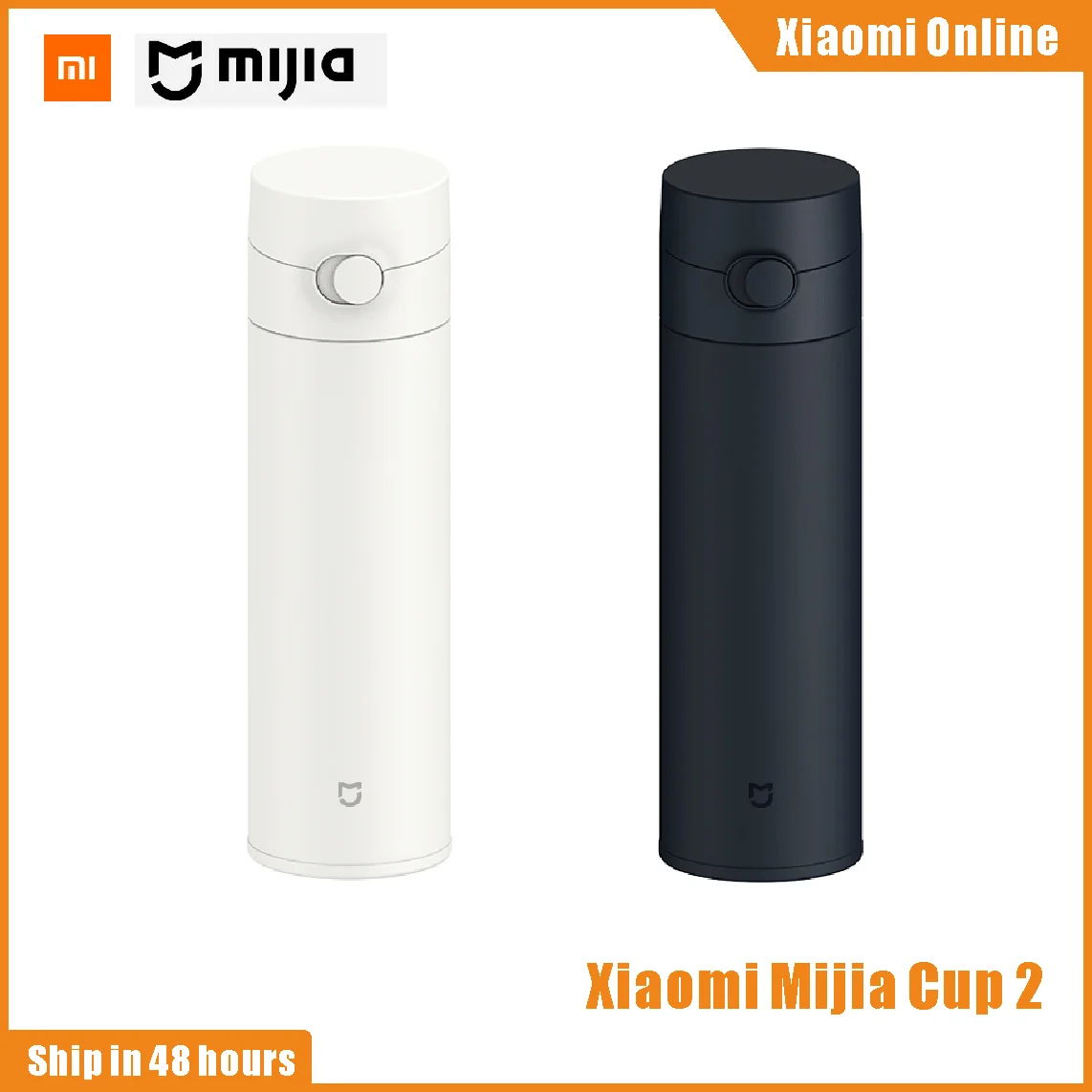 

Кружка Xiaomi mijia cup 2 из нержавеющей стали 316L, тонкий вкладыш, долговечная изоляция, большая емкость 480 мл, долговечная изоляция