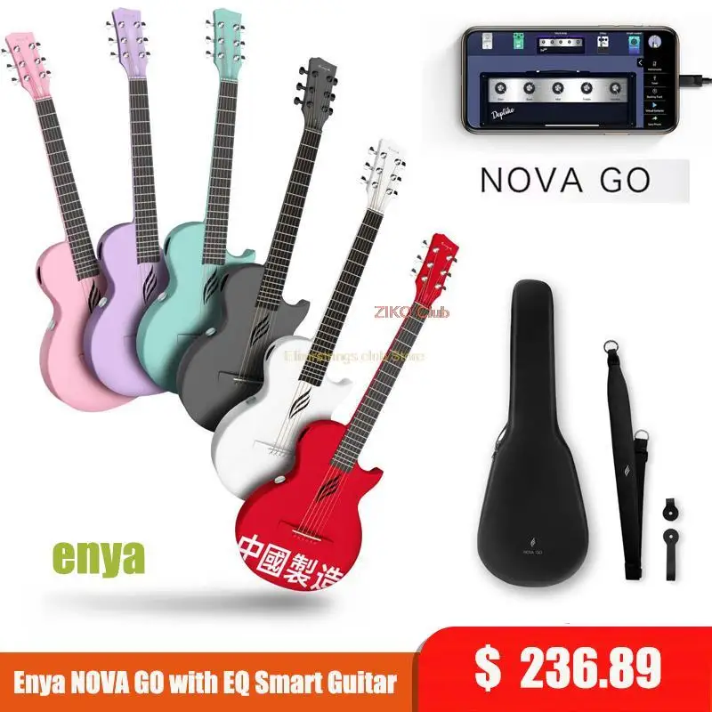 

Enya NOVA GO смарт-гитара 33 в углеродном волокне поставляется с живой звуковой картой эффекты Bluetooth управление музыкой щипковые инструменты Новинка