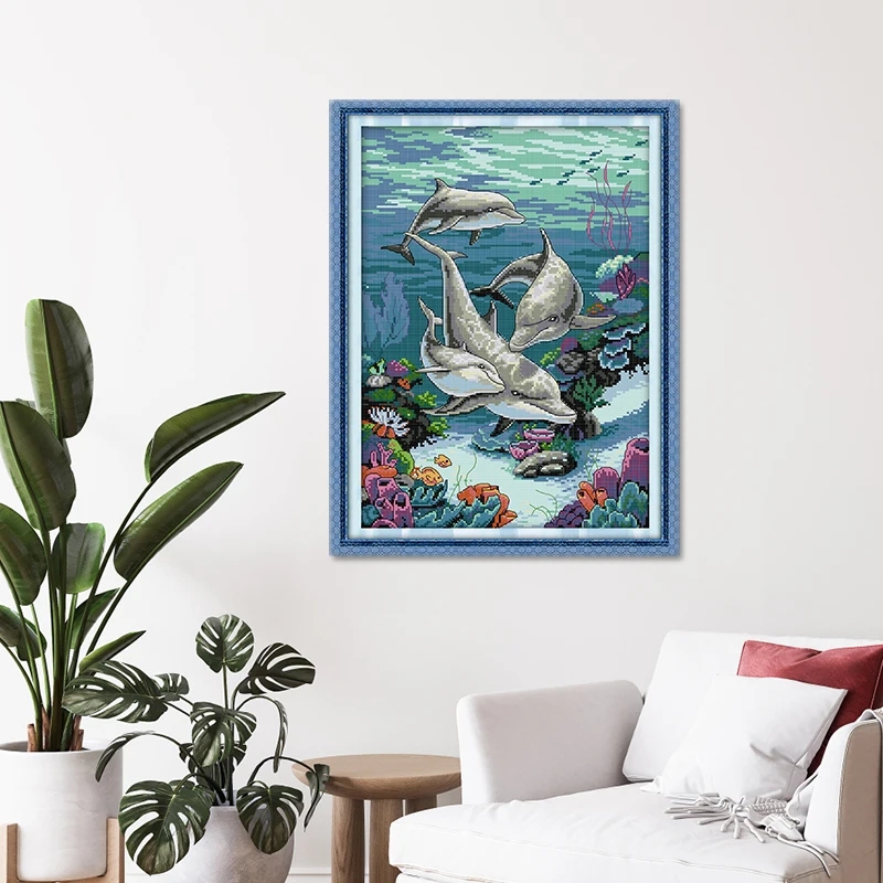 Набор для вышивки крестиком Joy Sunday весенний домашний фотоальбом с печатью 14CT 11CT