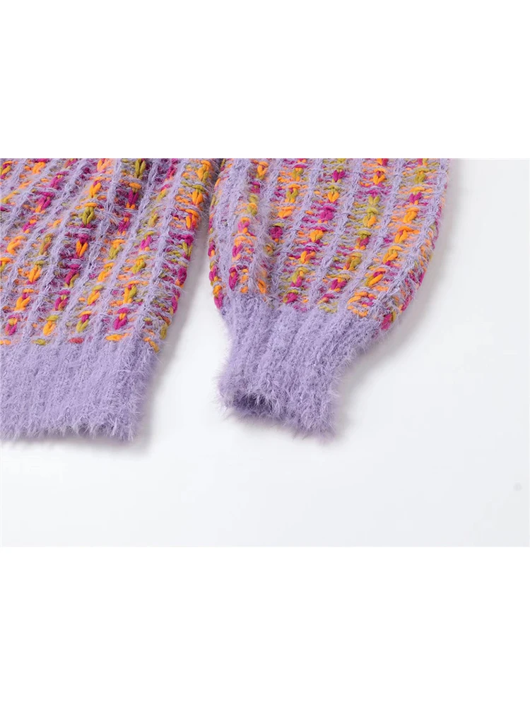 Женский вязаный свитер однобортный Свободный Повседневный кардиган на