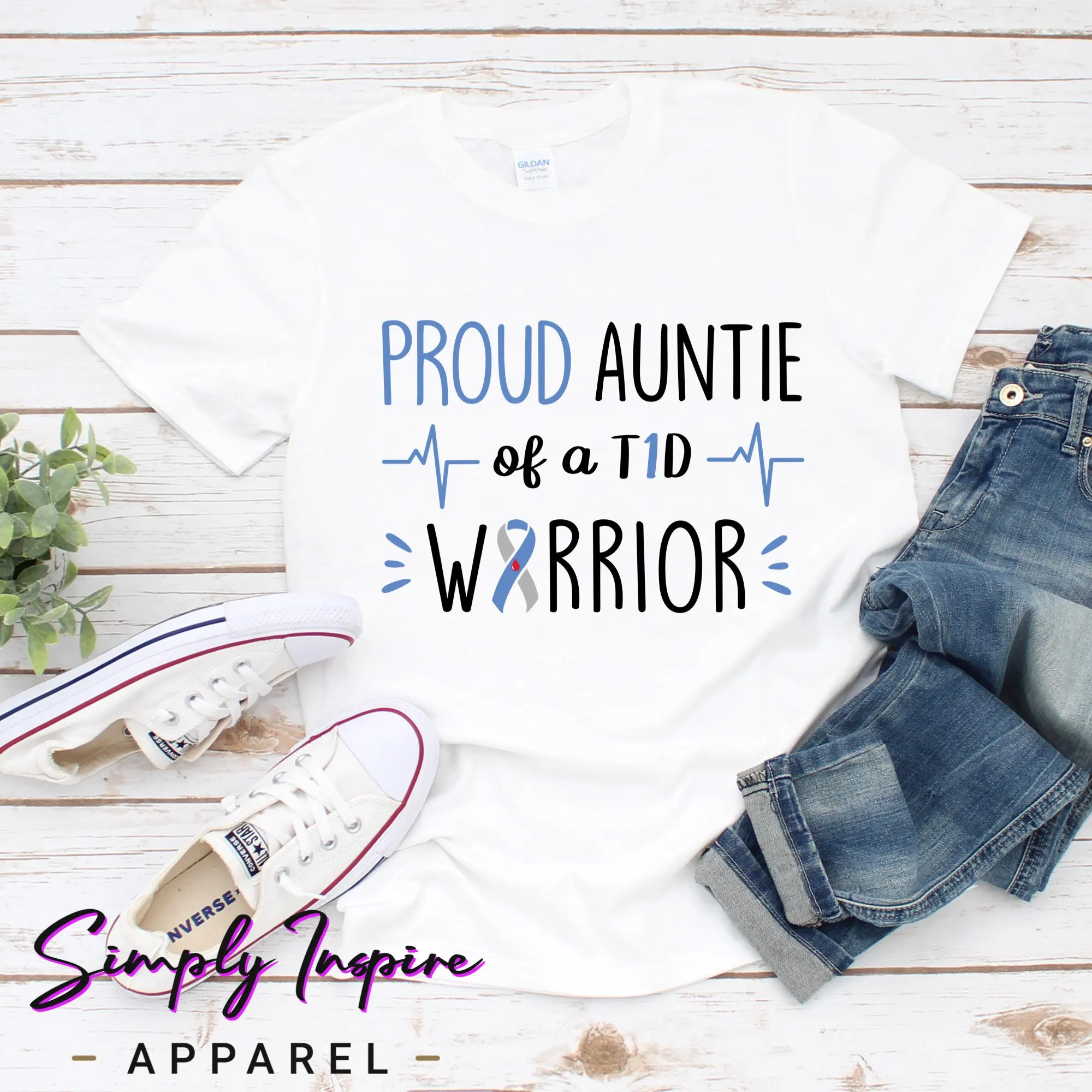 Diabetes Awareness T Shirt Type One Insulin Pancreas Proud 1 Walk Month Support T1D S