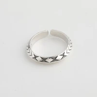 japan and korea style new sterling silver ring girls vintage geometric temperament silver finger ring personality open ornament