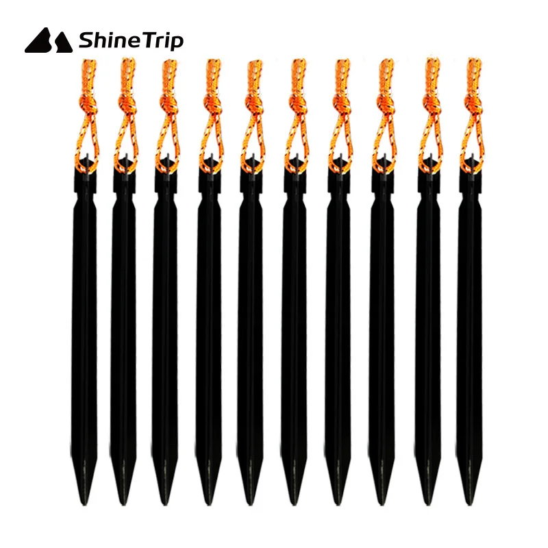

4 pcs Outdoor Ultra-light Three-side Nail Aluminum Tent Accessories Reinforced V-shaped Ground Nail Hiking Equipment