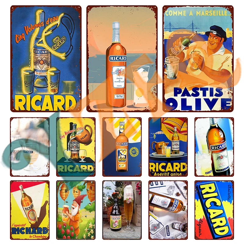 

[Yzfq] французское пиво, металлическая жестяная вывеска, настенный художественный/винный постер, мужская пещера, аксессуары для украшения коф...