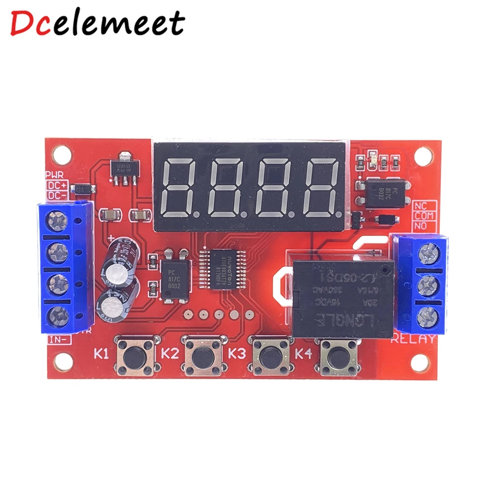 

DC 5V 12V 24V 10A Adjustable Time Delay Relay Module with Case 32 Modes LED Digital Timming Trigger Timer Control Switch Pulse