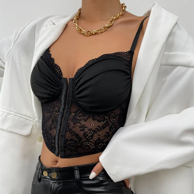 

Push Up Bralet Women's Corset Bustier Bra Party Sexy Cropped Top Vest Tank Top Women Black Corset Tops Femme Lingerie Sexi