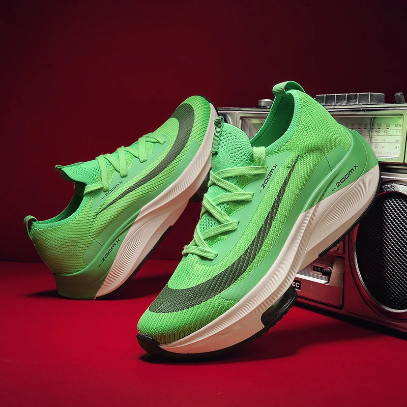 

Women Men Sneakers 2022 Designer Autumn Female Casual Shoe Breath Mesh Unisex Shoes Non-slip Fabric Green Woman Big Size44 45 46