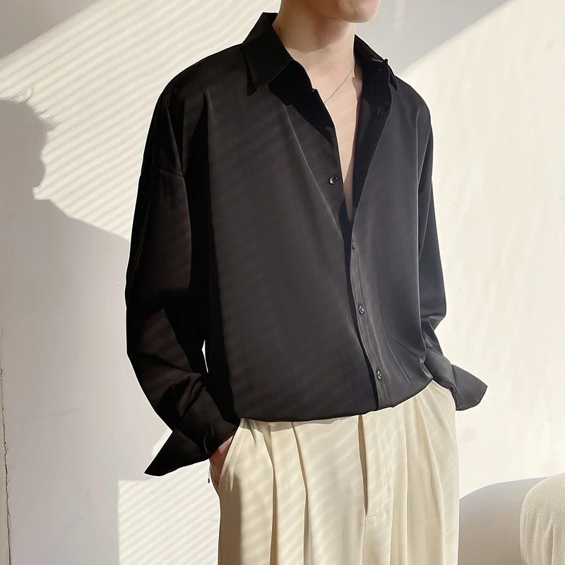 Uyuk белая мужская рубашка из полиэстера oversize