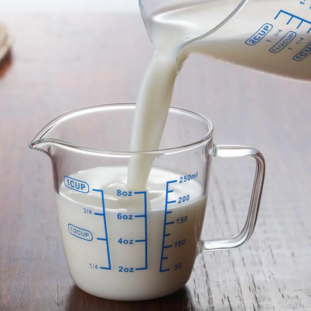 

250ml/500ml Heat Resisting Glass Measuring Cup Milk Water Scale Microwave Tool Coffee cup Drink cup Water cup для дома и кухни