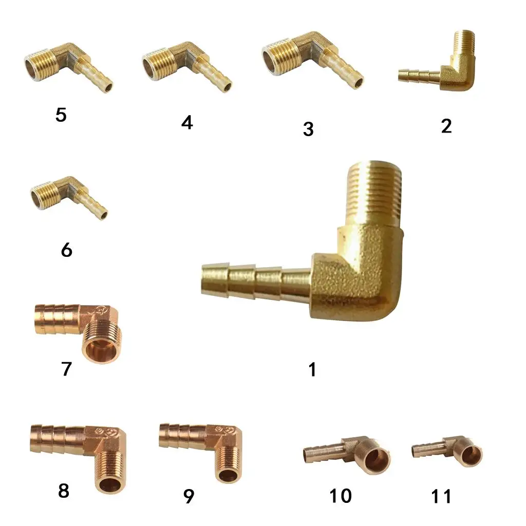 BSP до латуни 90-градусного наружного колена/тип прямого шланга с зазубринами