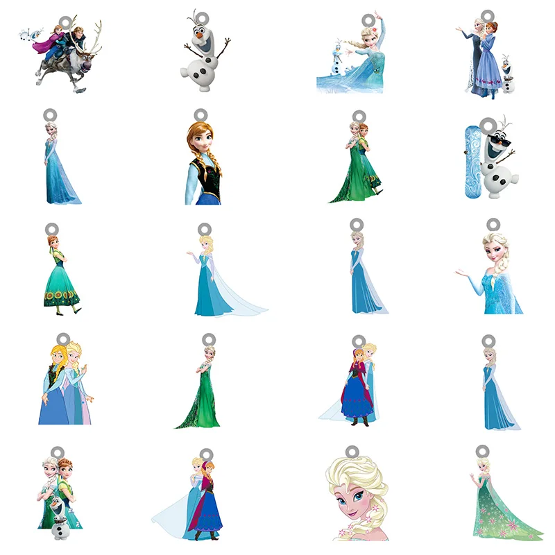 Disney Frozen Princesses Elsa Anna Trendy Epoxy Resin Pendants Acrylic Jewelry Findings Girls DIY Making Accessory Jewelry A73