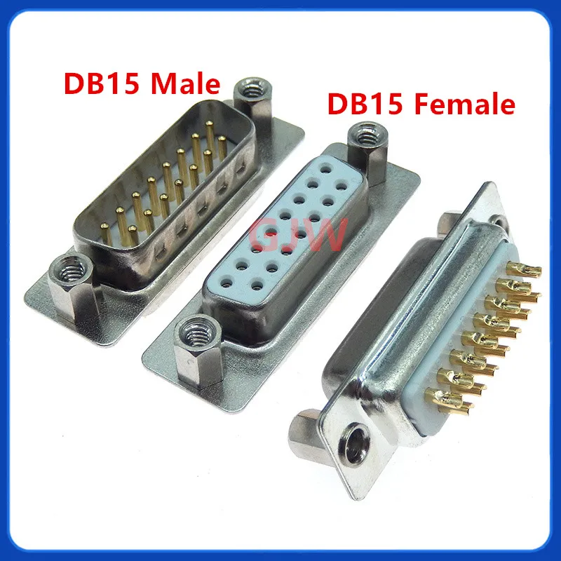 1 шт. DB9 Gold Solid Pin 9 15 25 37-контактный разъем VGA RS232 адаптер последовательного порта