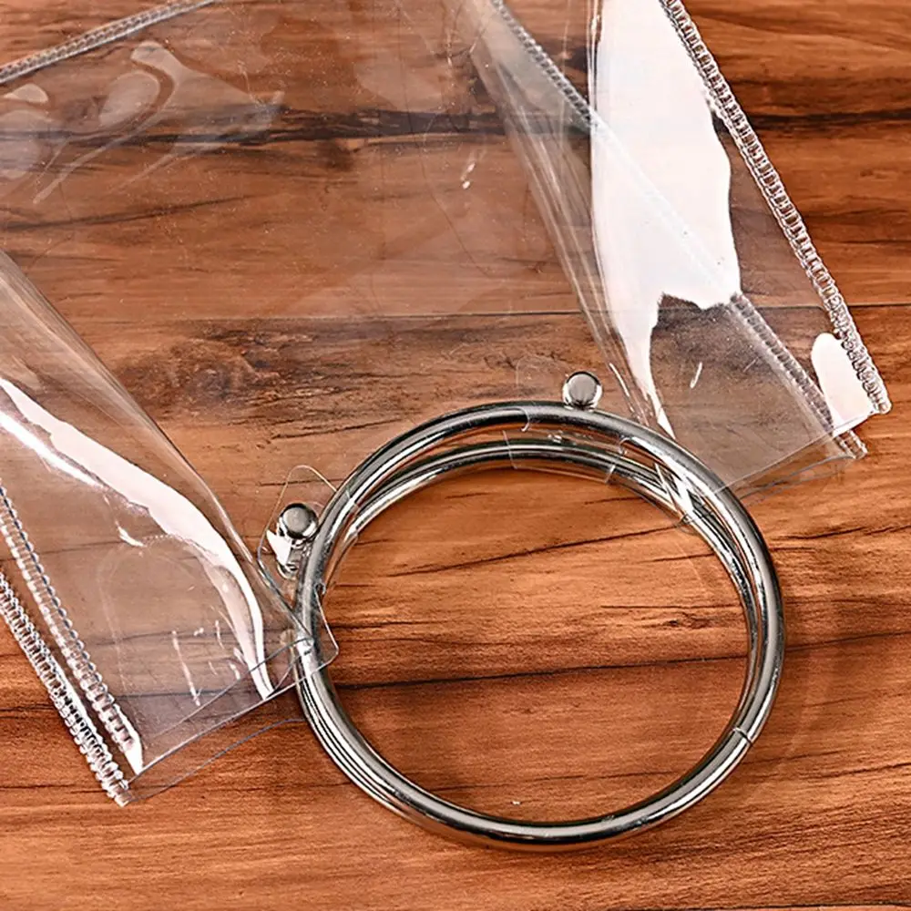 

Ins Simple Gift Bag Metal Round Wedding Candy Bag Storage Bag Jewelry Bag Tote Bag PVC Transparent Bag Women Handbags