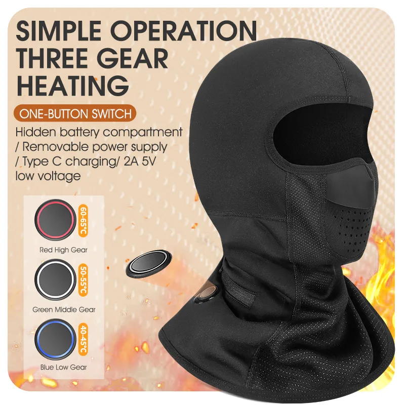 WEST BIKING Трехскоростной лыжный головной убор с электрическим подогревом зимняя