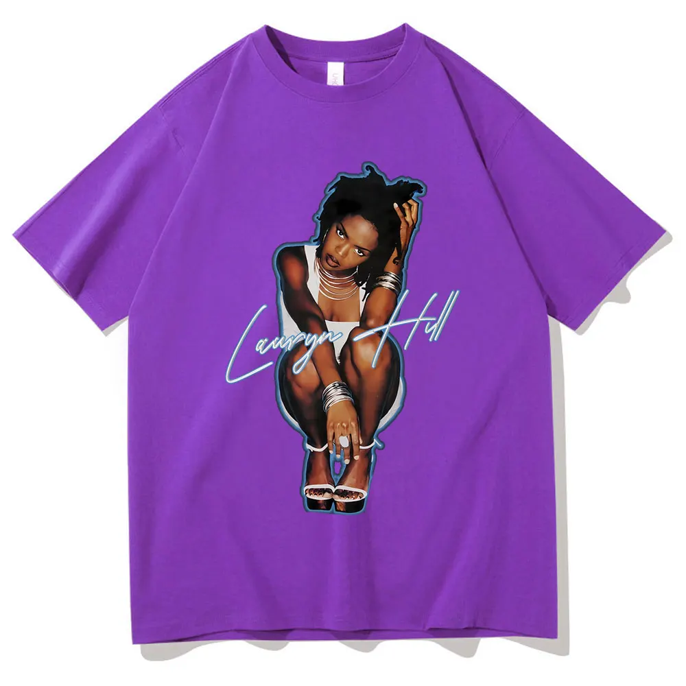 Футболка Лаурин Хилл для мужчин и женщин винтажная рубашка с коротким рукавом