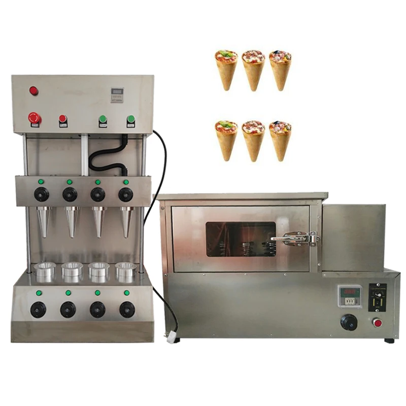

Stainless Steel Rotary Cake Oven Ice Cream Display Cabinet Tasty Cone Pizza Cone Machine Professional Pizza Forming Machine